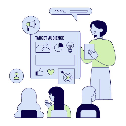 Illustration highlighting how consumer insights can connect aspects of a persona to develop a target audience